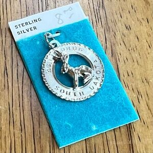 NEW, shiny Crea Sterling Silver jackalope charm. Vintage.